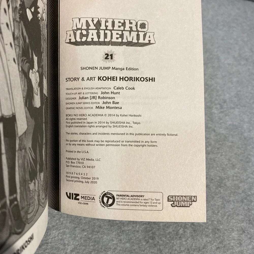 My‎ Hero Academia Manga Vol 21 English Paperback Shonen Jump Japanese Comic Book